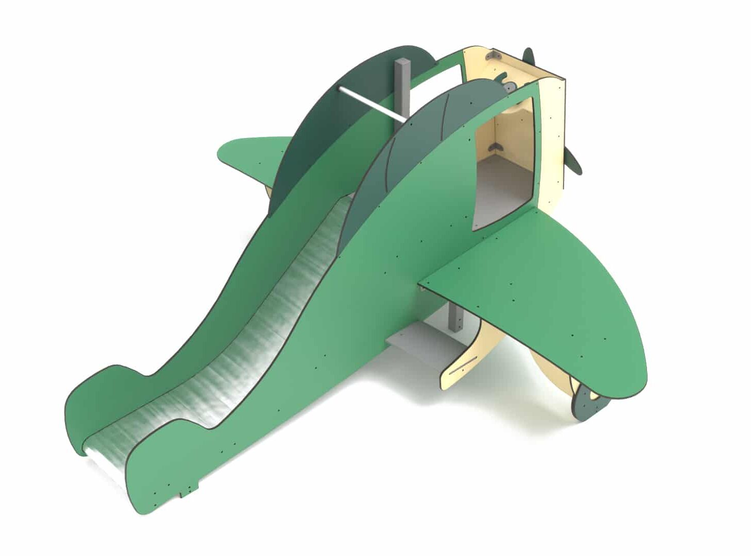 Aire de jeux Toboggans Avion 1KAT0009 Ludoparc